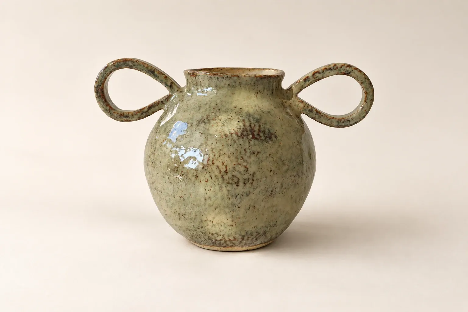 Loop handle vase — handmade Kachi ceramic vessels