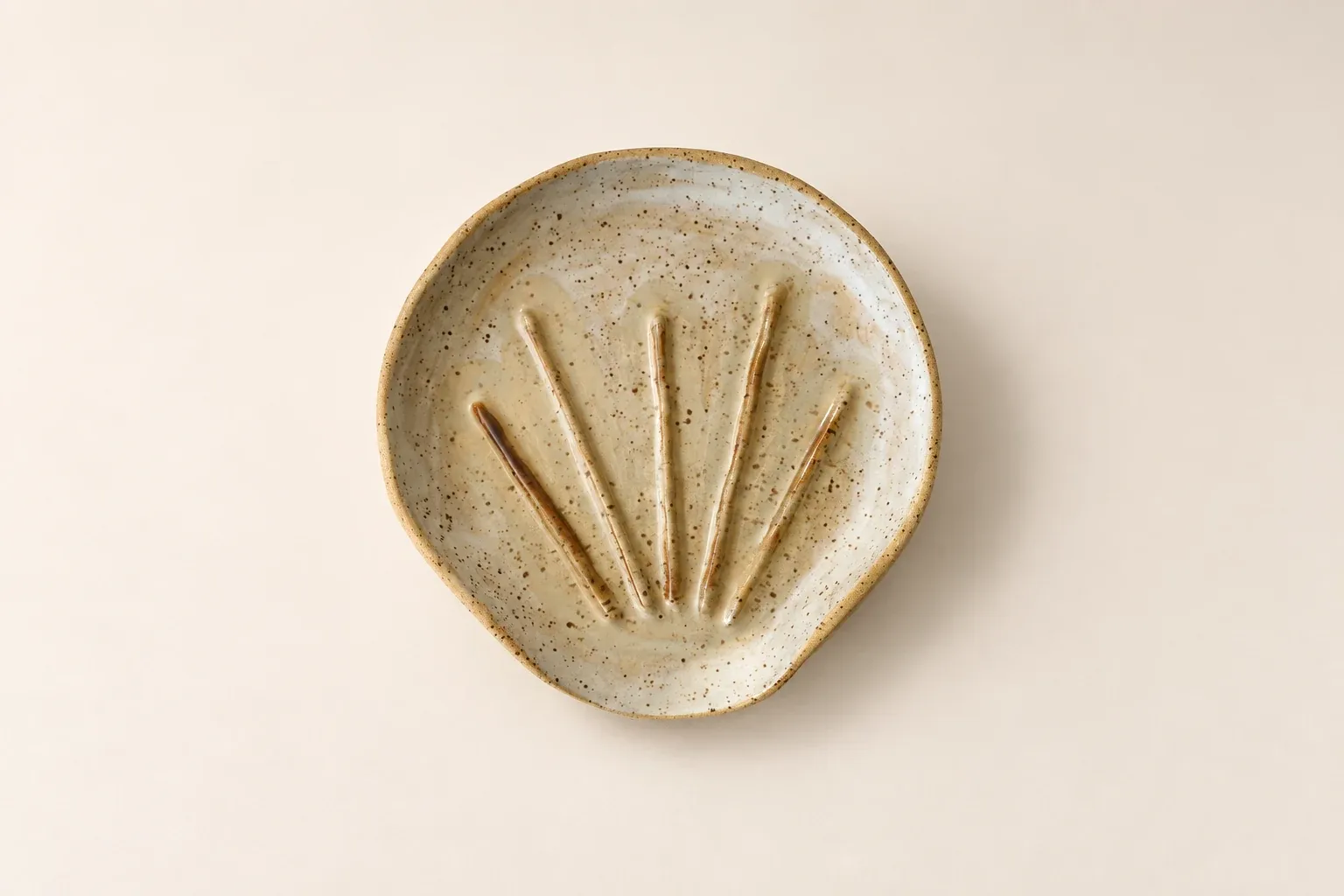 Ivory shell dish — handmade Kachi ceramic objects