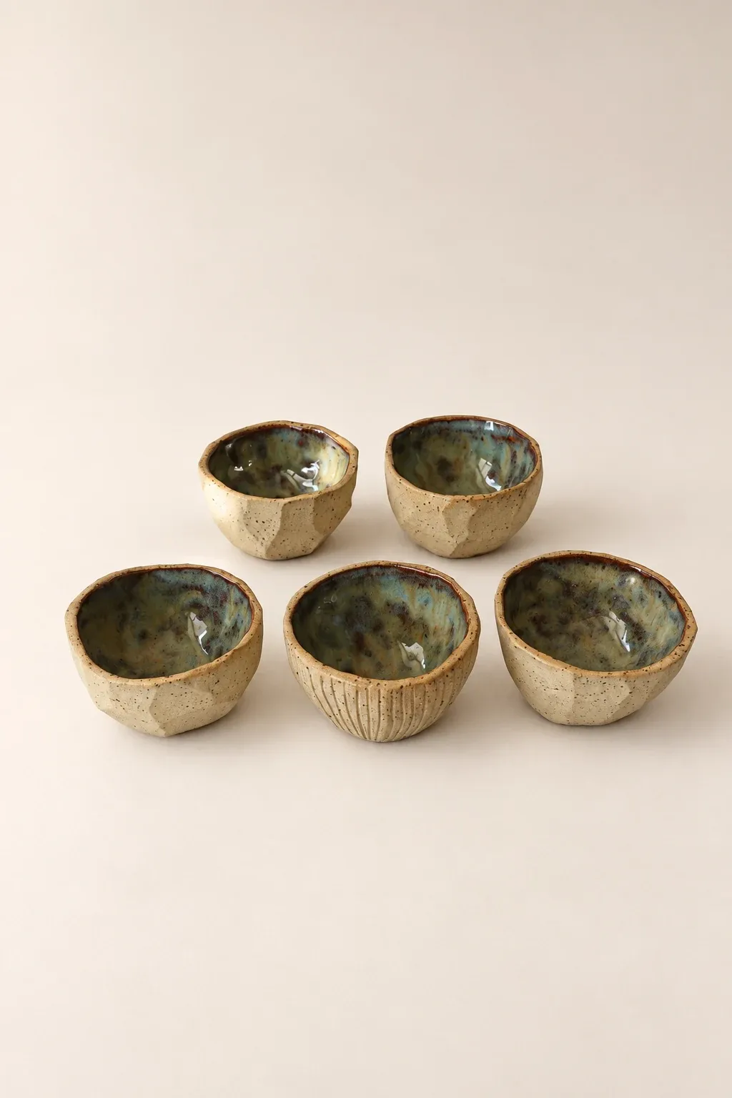 Carved bowls — handmade Kachi ceramic tableware