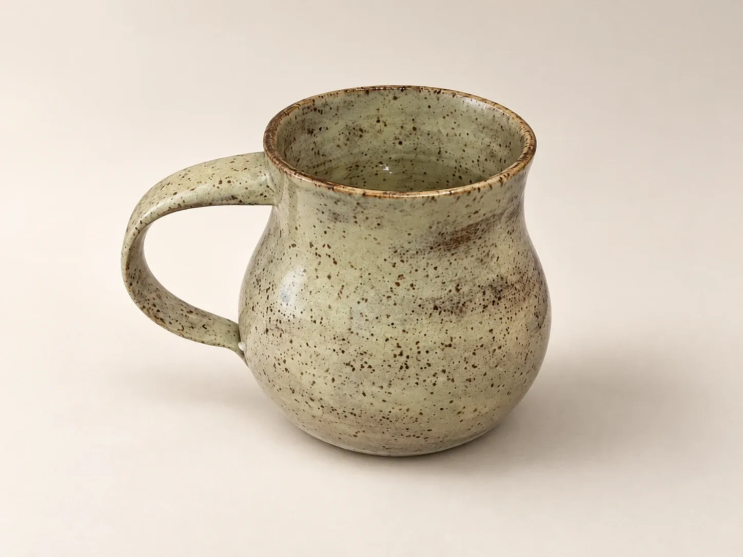 Sculptural handle mug — handmade Kachi ceramic cups & mugs